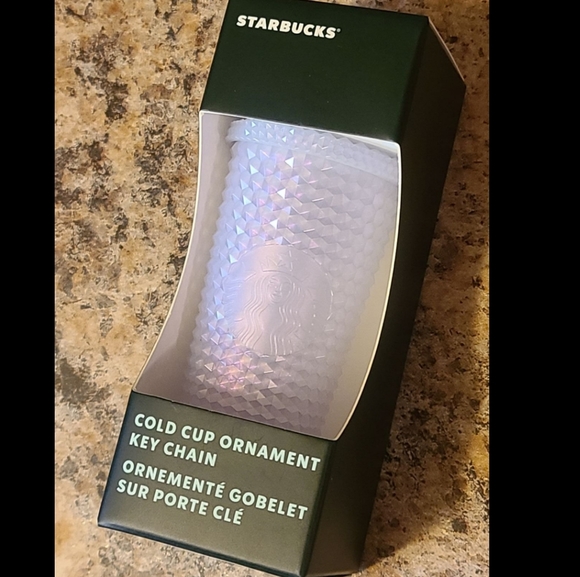 STARBUCKS HOLIDAY STUDDED ICE TUMBLER & ORNAMENT KEYCHAIN - Picture 4 of 6